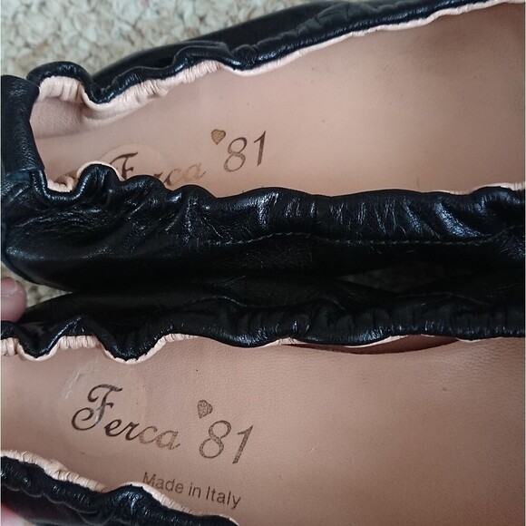 Ferca 81 Black Ballerina Flats size 37.5 - Picture 8 of 13